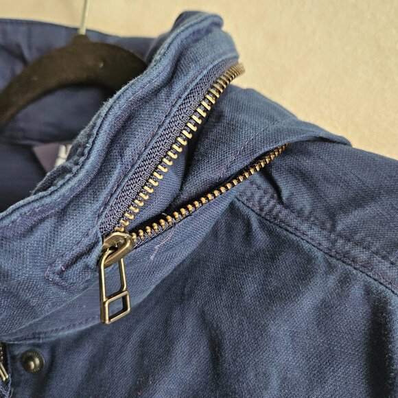 Land's End Womens Size S (6-8) Navy Blue Hidden Hooded Utility Jacket - Picture 5 of 10